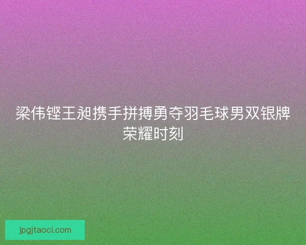 梁伟铿王昶携手拼搏勇夺羽毛球男双银牌荣耀时刻